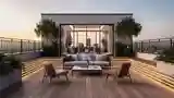 Terrasa Loft z Drewnem i Światłem