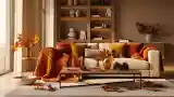 Warm Autumn Lounge in Orange