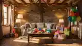 Golden Rustic: Cozy Living Room Retreat