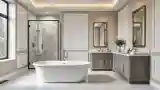 Luxurious White Marble Shower