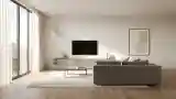 Minimalist Living Room with Wood and Concrete