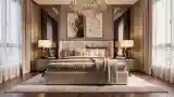 Glamorous Bedroom with Textural Elegance