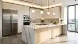 Minimalist Kitchen with Marble Luxury