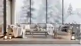 Japandi Terrace with Wood and Silver Accents