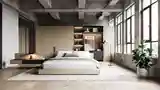 Luksusowy Loft - Sypialnia z Betonem