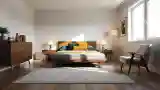 Sunlit Mid-Century Master Bedroom