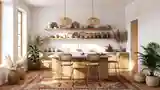 Kuchnia Boho z Drewnem i Teksturami