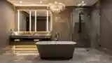 Lakoniczna łazienka glamour