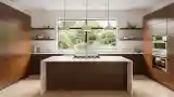 Minimalist Kitchen with Warm Wood
