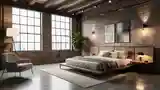 Loft Bedroom with Industrial Elegance