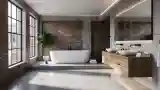 Łazienka Loft z Betonem i Cegłą