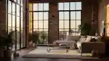 Łazienka Loft z cegłą i światłem