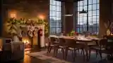 Dwupokojowy Stół w Loftowym Przestrzeni