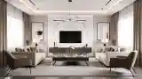 Elegancki Salon z Marmurem