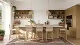 Kuchnia Boho z Drewnem i Tkaniną