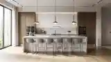 Modern Luxury Kitchen with Marble Island