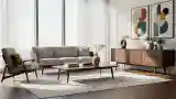 Sunlit Mid-Century Modern Living Room