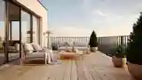 Terrasa Skandynawska z Drewnem