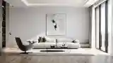 Minimalist Living Room with Wood Flooring