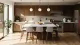 Kuchnia Modernistyczna z Drewnem