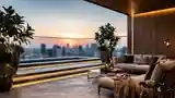 High-Tech Glamour Terrace with Wood and Light
