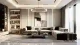 Salon Glamuru z Wielkim Sofa