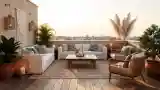 Bohemian Terrace with Textured Lighting