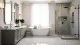 Luxury White and Gray Spa Bath