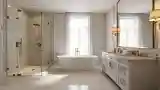 Luxurious White Marble Spa Bathroom