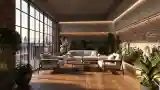 Patio Wielki z Kamieniem i Drewnem