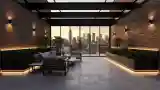 Urban Terrace with Skyline View