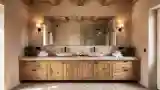 Luxury Bathroom with Wood and Stone