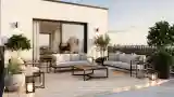 Scandi Terrace with Wood and Metal