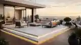 Elegancki Balkon z Ogniskiem