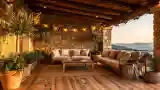 Luxury Stone and Wood Terrace
