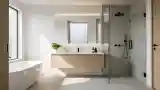 Sypialnia z nowoczesnymi materiałami