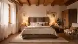 Cozy Rustic Bedroom with Wood