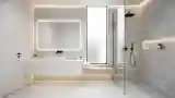 Minimalistowa łazienka z betonem
