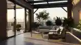 Patio z widokiem na miasto