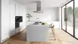 Minimalist Kitchen with Marble Countertops