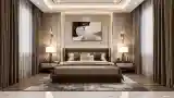 Pokój Senny z Wzorzystą Klasyczną Elegancją