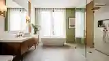 Lakoniczna łazienka w stylu Mid Century