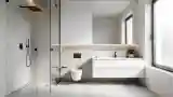 Minimalist Bathroom with Concrete