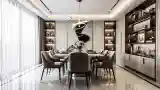 Dining Room with Marble and Gold Accents