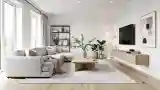 Skandynawski Salon z Drewnem i Bawełną