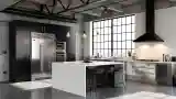Industriальная Kuchnia z Kamieniem