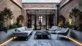 Courtyard with Brick and Concrete