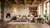 Salon Rustykowy z Ogieńkiem