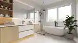 Elegancki Budynek Z Drewnem i Porcelaną