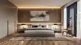 Minimalist Bedroom with Warm Lighting